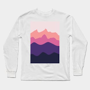 mountains at sunset Long Sleeve T-Shirt